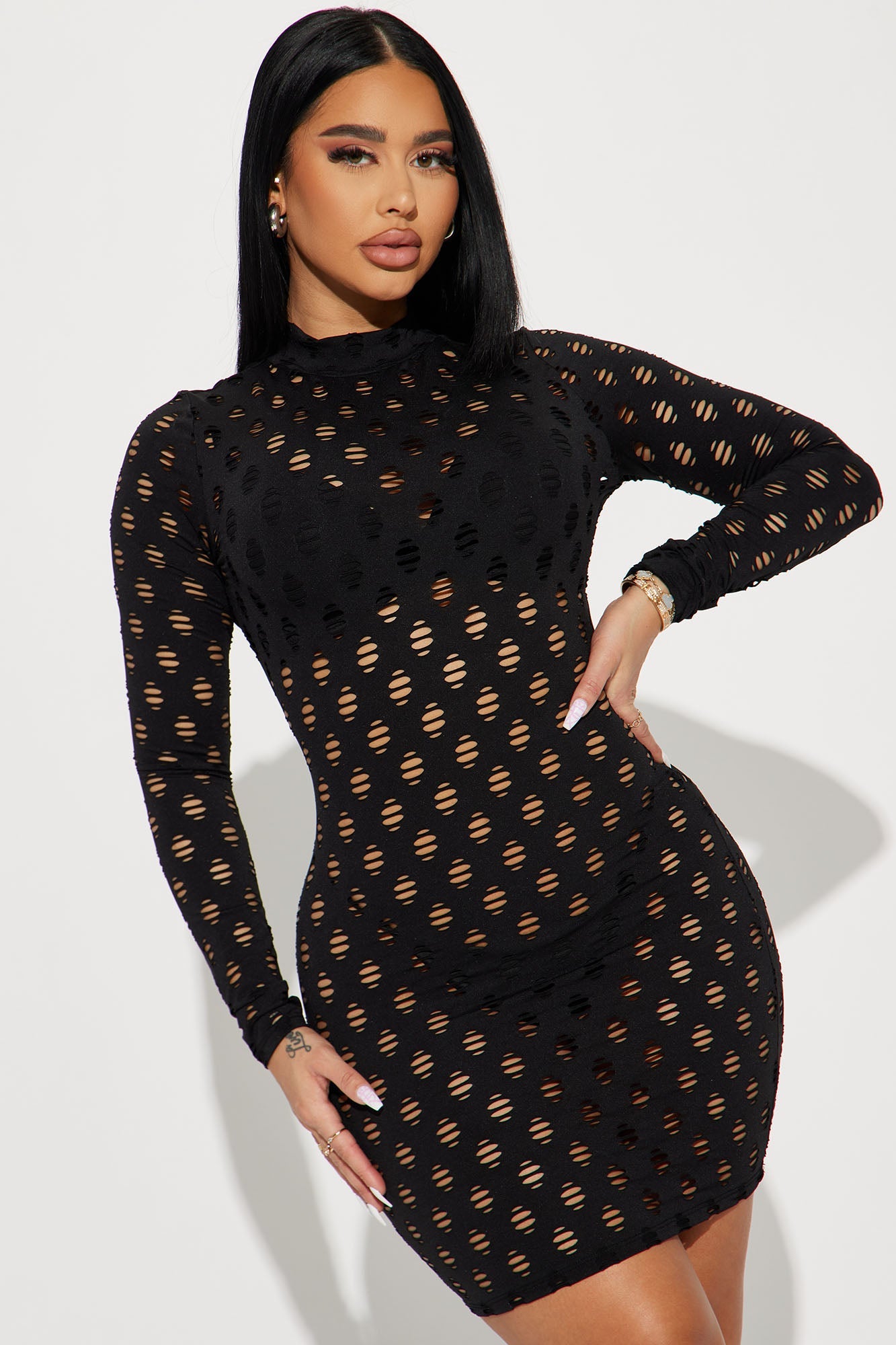 Enough Play Mini Dress - Black